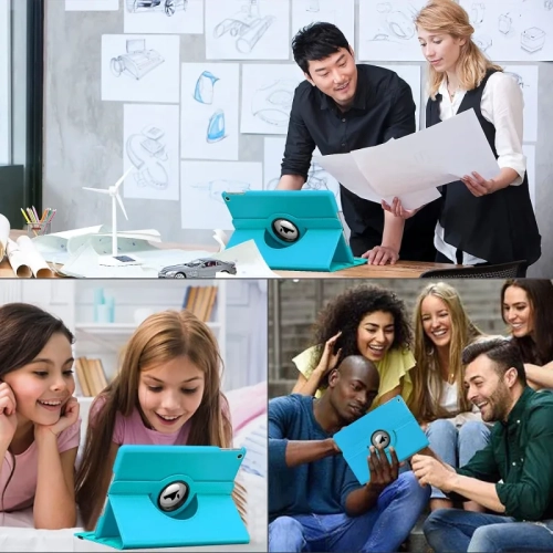 ( KeeGuard ) 360 Rotating Protective iPad Case for 10.2 Inch iPad - Compatible with iPad 9th/8th/7th Gen - Sleep Function, Light Blue