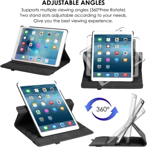 ( KeeGuard ) 360 Rotating Protective iPad Case for 10.2 Inch iPad - Compatible with iPad 9th/8th/7th Gen - Sleep Function, Light Blue