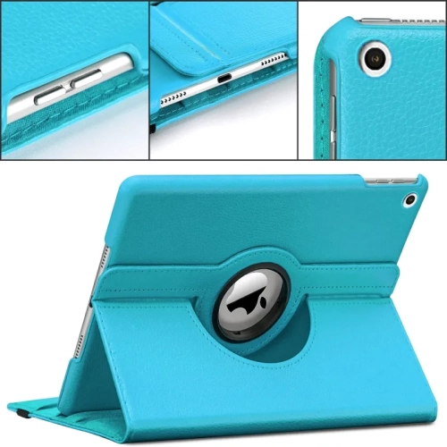 ( KeeGuard ) 360 Rotating Protective iPad Case for 10.2 Inch iPad - Compatible with iPad 9th/8th/7th Gen - Sleep Function, Light Blue