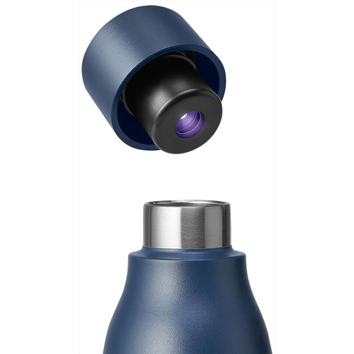 LARQ PureVis 740ml (25 oz.) Stainless Steel Water Bottle with Self-Cleaning Mode - Monaco Blue