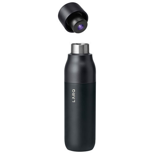 LARQ PureVis 500ml Stainless Steel Water Bottle with Self-Cleaning Mode - Obsidian Black