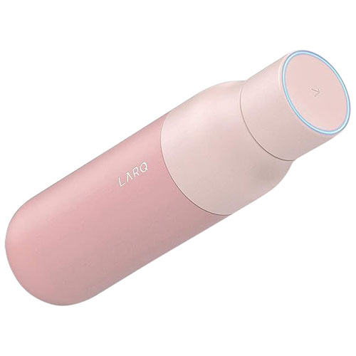 LARQ PureVis 500ml (17 oz.) Stainless Steel Water Bottle with Self-Cleaning Mode - Himalayan Pink