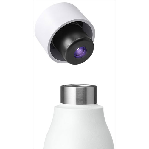 LARQ PureVis 500ml (17 oz.) Stainless Steel Water Bottle with Self-Cleaning Mode - Granite White