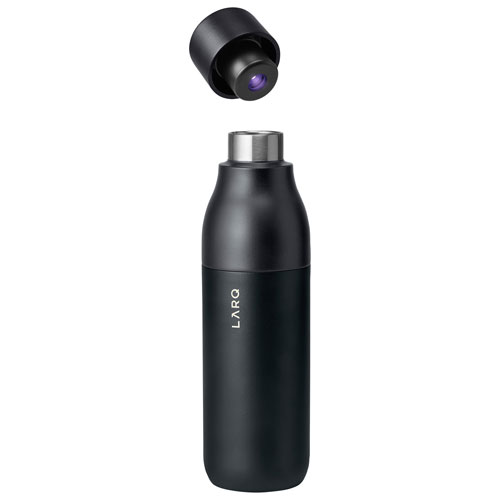 LARQ PureVis 740ml Stainless Steel Water Bottle with Self-Cleaning Mode - Obsidian Black