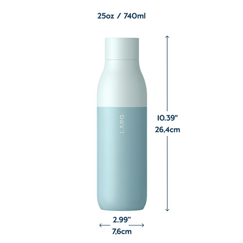 LARQ PureVis 740ml (25 oz.) Self-Cleaning Insulated Stainless Steel Water Bottle - Seaside Mint