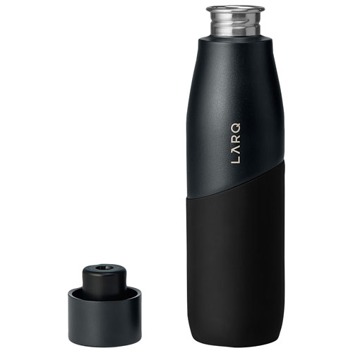 LARQ Movement PureVis 710ml Stainless Steel Water Bottle with Self-Cleaning Mode - Black/Onyx