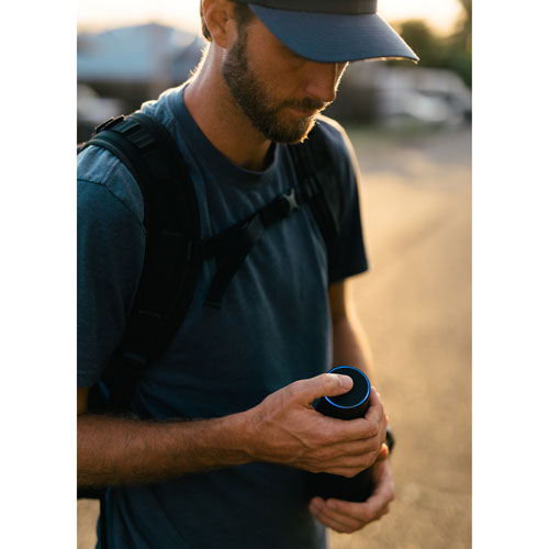 Bouteille d'eau autonettoyante de 710 ml en acier inoxydable PureVis Movement de LARQ - Noir/Onyx