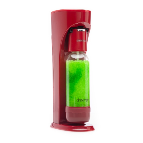 Drinkmate OmniFizz Machine à Gazéifier N'importe Quelle Boisson Sans La Diluer,, Avec cartouche de CO2 60L, Rouge Royal