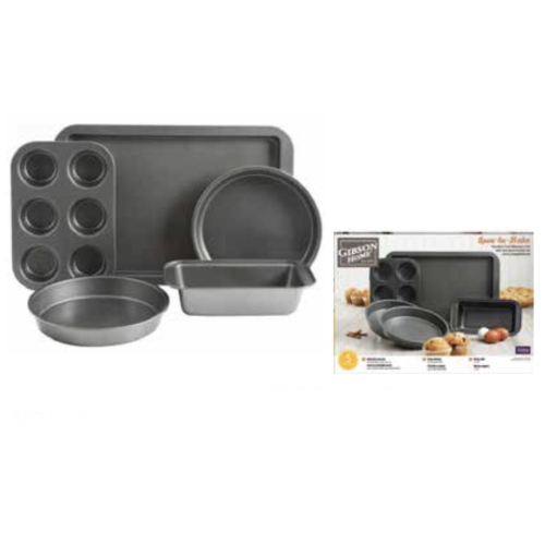 Gibson Home Love-To-Bake Ensemble de 5 ustensiles de cuisson antiadhésifs