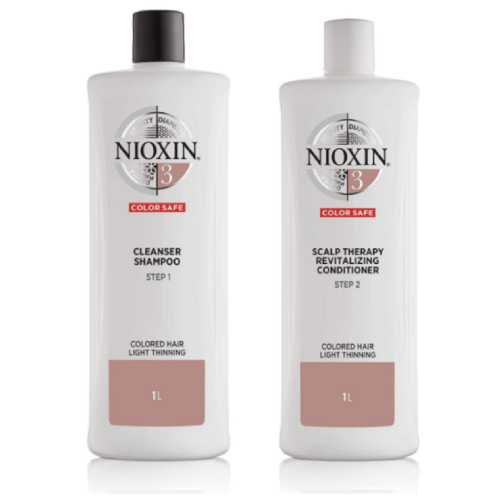 Nioxin System 3 Cleanser Shampoo & Scalp Therapy Conditioner Duo - 1L