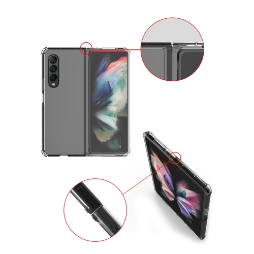 【CSmart】 Étui Coque de protection arrière ultra fin et rigide en silicone TPU Gelée pour Samsung Z Fold 3 5G, transparent
