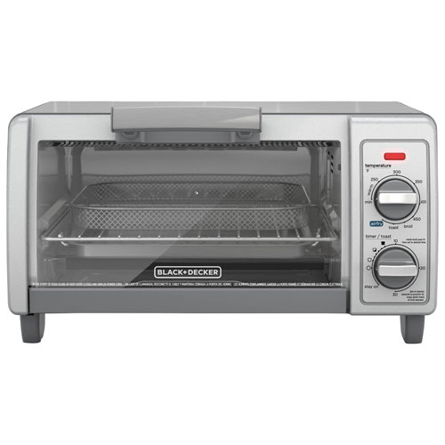 Black & Decker 4-Slice Air Fry Toaster Oven - 1.3 Cu. Ft./36.9L - Stainless Steel