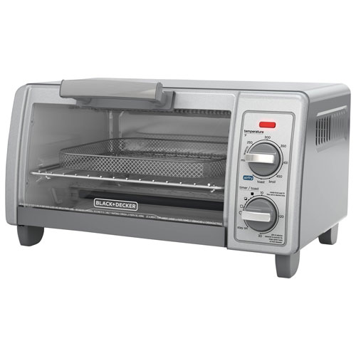 Four grille-pain 4 tranches avec friture à l'air de Black & Decker - 1,3 pi³/36,9 l - Acier inoxydable - Exclusivité Best Buy