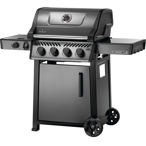 Napoleon Freestyle 425 47000 BTU Propane BBQ with Side Burner & Grill Cover - Black - Only at Best Buy