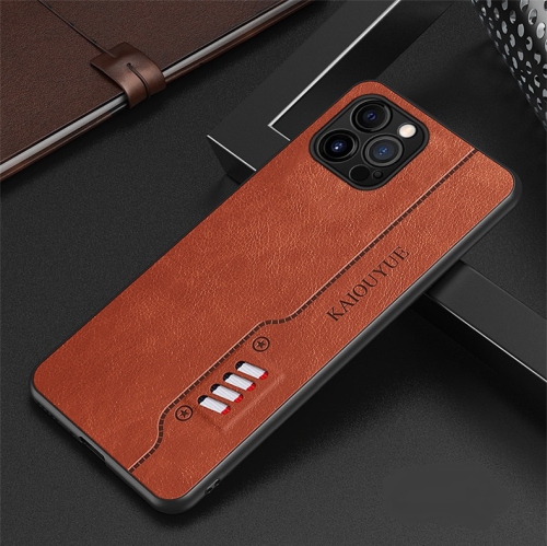 Tedlin leather texture slim Soft Silicone Shockproof Case Anti-Scratch Protective Cover for iPhone 12 and 12 PRO -Brown