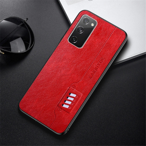 Tedlin leather texture slim Soft Silicone Shockproof Case Anti-Scratch Protective Cover for Samsung Galaxy NOTE 20 -Red
