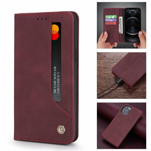 POLA Wallet Case Premium PU Flip Leather Kickstand with Card Holder Strong Magnetic Case Drop Protection Shockproof Cover Suitable for iPhone 13 Pro