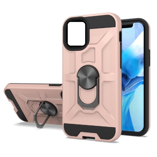 CC  Topsave Dual Layer Hybrid Cover Case W/360 Degrees Rotating Ring Stand for Iphone 13 Pro Max (6.7"), Rose In Gold