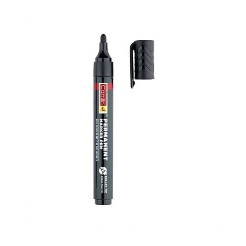 Black Permanent Marker Pens 5 Count Oil Based Marker Pen, Medium Tip, Waterproof & Quick Dry, for Office, Art projects, Rock Painting, Ceramic,