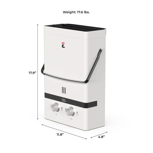 Eccotemp Luxé 1.85 GPM 52K BTU Portable Outdoor Tankless Water Heater