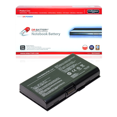 DR. BATTERY - Replacement for Asus G71Gx / G71V / G72Gx / M70 - Asus / M70Sa / 70-NFU1B1200PZ / 70-NFU1B1200Z / 70-NFU1B1300PZ [14.8V / 4400mAh / 65W
