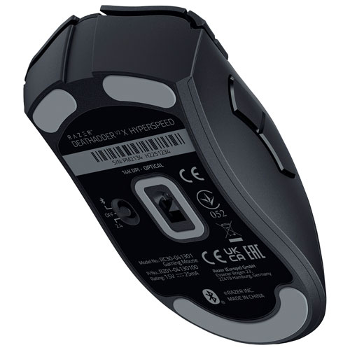 Souris de jeu optique Bluetooth 14 000 ppp DeathAdder V2 X HyperSpeed de Razer - Noir