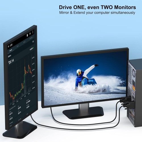 BENFEI Active DVI-D to VGA Adapter, Male to Female, DVI-D 24+1 to VGA