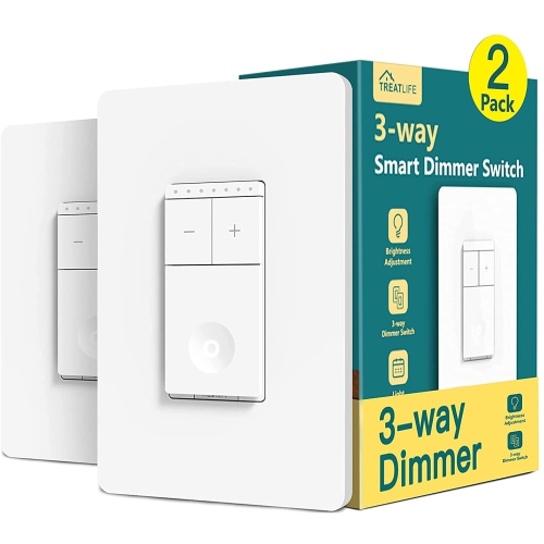 Treatlife 3 Way Smart Dimmer Switch, No Hub Required, Compatible with Alexa&Google Assistant