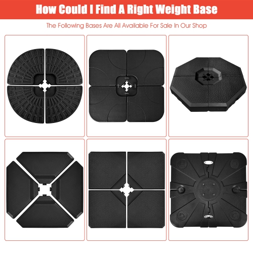 Costway 11ft Patio Offset Umbrella Cantilever Rotation Aluminum Tilt Cross Base