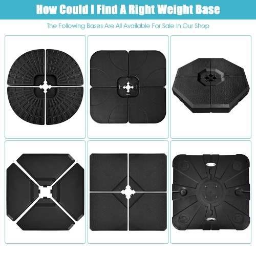 Costway 11ft Patio Offset Umbrella Cantilever Rotation Aluminum Tilt Cross Base