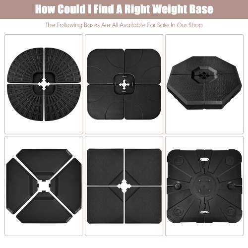 Costway 11ft Patio Offset Umbrella Cantilever Rotation Aluminum Tilt Cross Base