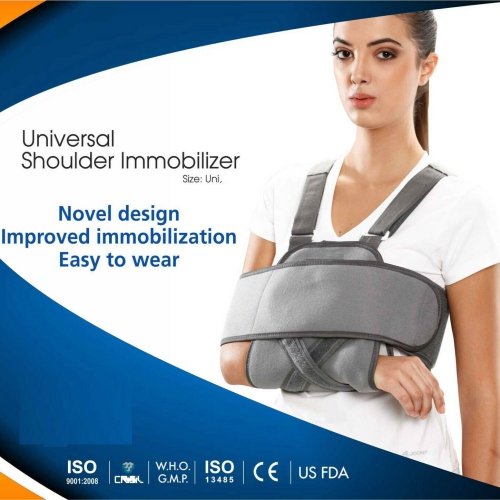 ISTAR Arm Sling Injury Shoulder Immobilizer Adjustable Medical Sling for Broken Fractured Bones, Breathing Thin Cuff Support Brace During Sleep for