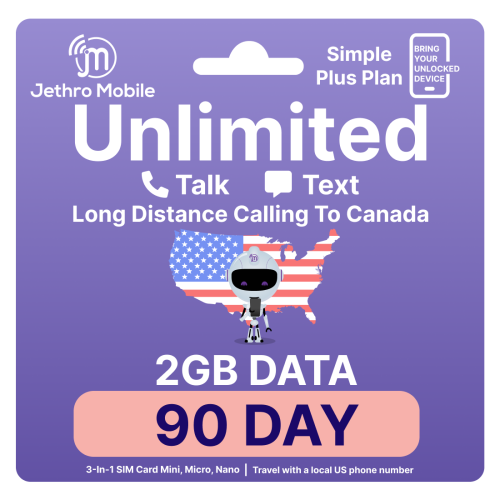 Conversation illimitée et Texte Carte SIM AT&T prépayée pour USA Canada et Mexique 17 Jours 22 Go de données 4G