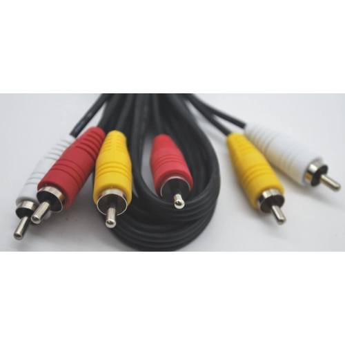 RCA 6 FT AUDIO/VIDEO COMPOSITE CABLE DVD/VCR/SAT YELLOW/WHITE/RED CONNECTORS