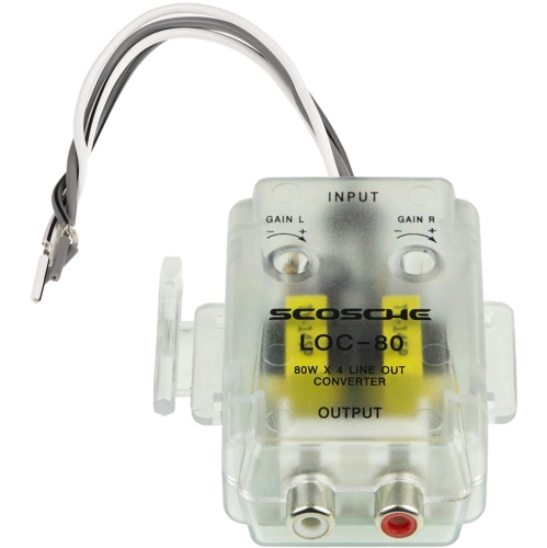 SCOSCHE LOC80 Car Stereo Speaker 2-Channel Audio Adjustable Level Lineout Converter