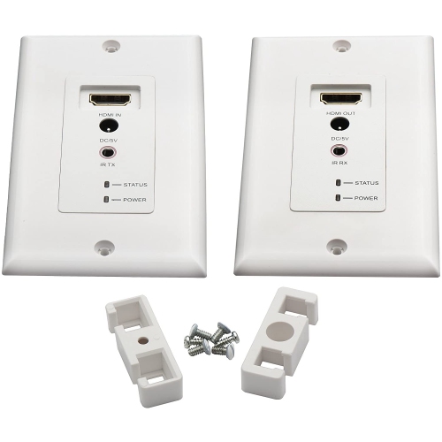 AVUE Wall Plate HDMI Extender Over Cat5e or Cat6 Cables up to 200 Feet with IR, Support 3D