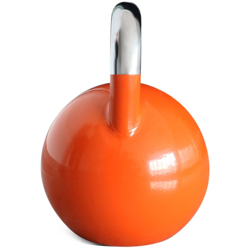 PRISP Competition Kettlebell Weight 28kg - Pro Grade Heavy Duty Cast Steel, Orange
