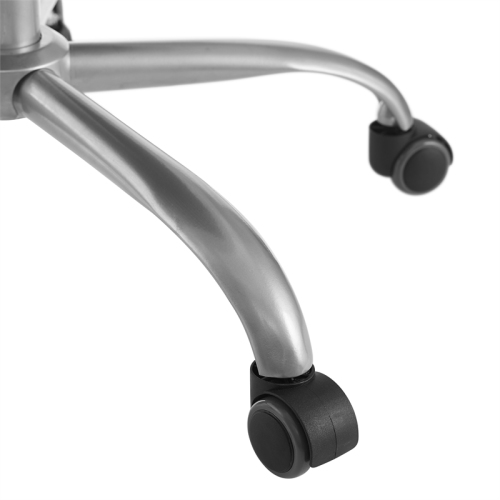 Riverbay Furniture Sherpa Metal Upholstered Office Chair in Chrome