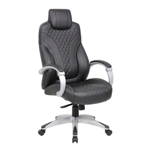 BOSS OFFICE PRODUCTS  Executive Hinged Arm Chair In In Black