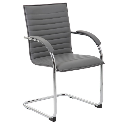 BOSS OFFICE PRODUCTS  Faux Leather Office Chair In (Set Of 2) In Gray