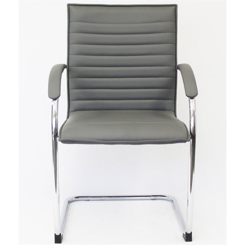 Boss Office Faux Leather Office Chair in Gray