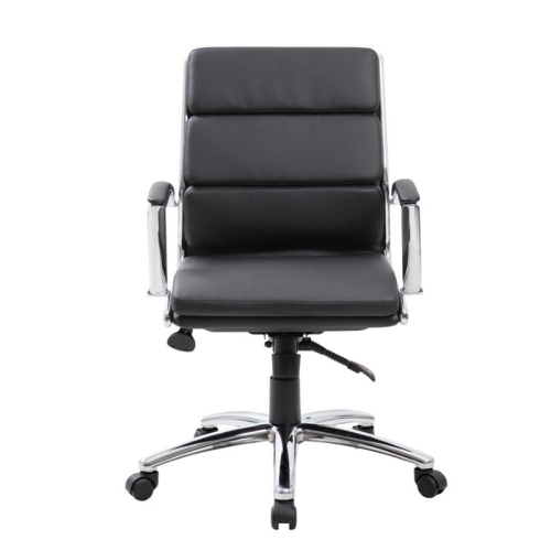 Scranton & Co CaressoftPlus Executive Mid-Back Chair in Black