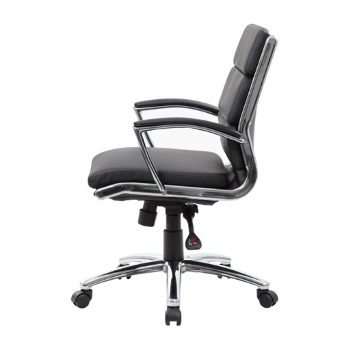 Scranton & Co CaressoftPlus Executive Mid-Back Chair in Black