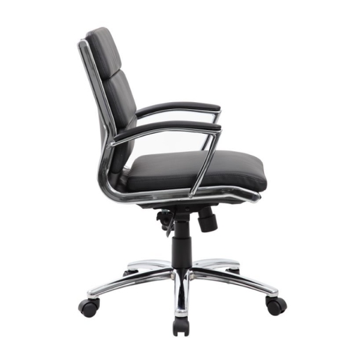 Scranton & Co CaressoftPlus Executive Mid-Back Chair in Black
