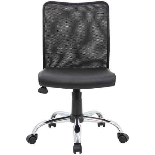 Scranton & Co Mesh Back Swivel Task Chair in Black
