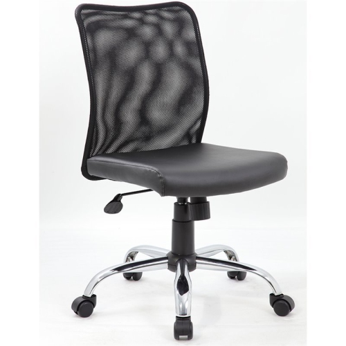 Scranton & Co Mesh Back Swivel Task Chair in Black