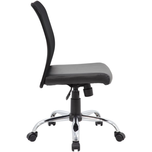 Scranton & Co Mesh Back Swivel Task Chair in Black