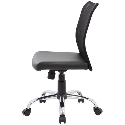 Scranton & Co Mesh Back Swivel Task Chair in Black