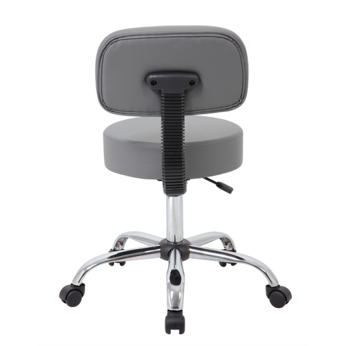 Scranton & Co Caresoft Medical Lab Rolling Stool with Back