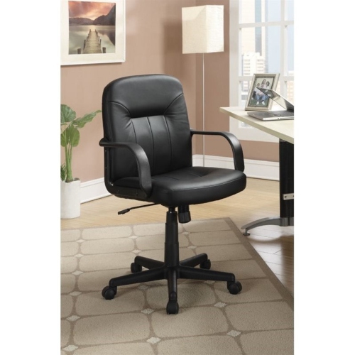 Stonecroft Jackson Adjustable Faux Leather Office Chair in Black